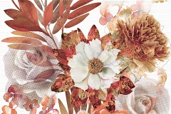 Composicion Savage Flowers Marron 01